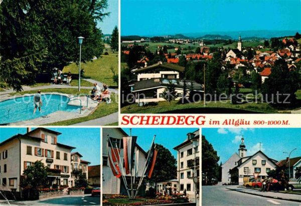 Scheidegg Allgaeu Panorama Wassertretanlage Ortspartien