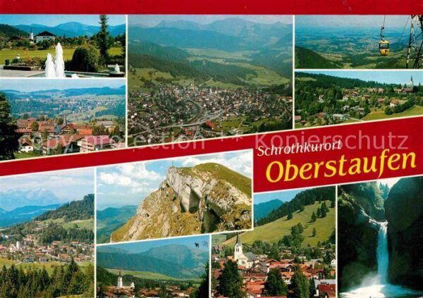Oberstaufen Springbrunnen Panorama Seilbahn Teilans