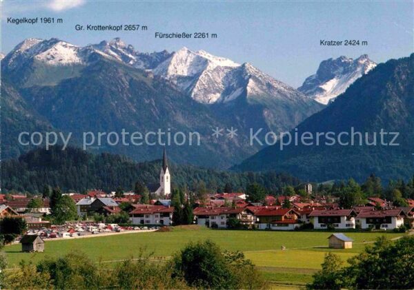 Oberstdorf mit Kegelkopf Krottenkopf Fürschiesser