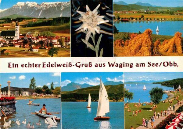 Waging See mit Untersberg Chiemgaubergen Strandkur