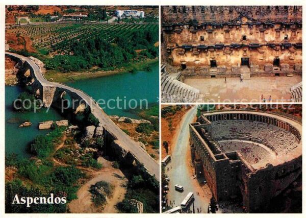 Aspendos Fliegeraufnahme Amphitheater