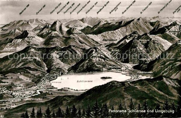 Schliersee und Umgebung Alpenpanorama aus der Voge
