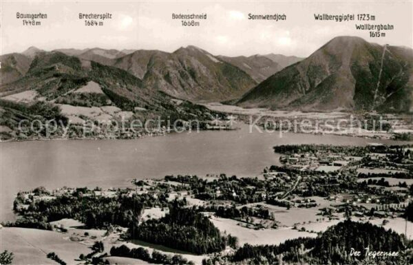 Tegernsee Alpenpanorama Fliegeraufnahme