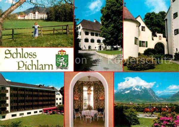 Irdning Schloss Pichlarn Ausritt Alpenblick