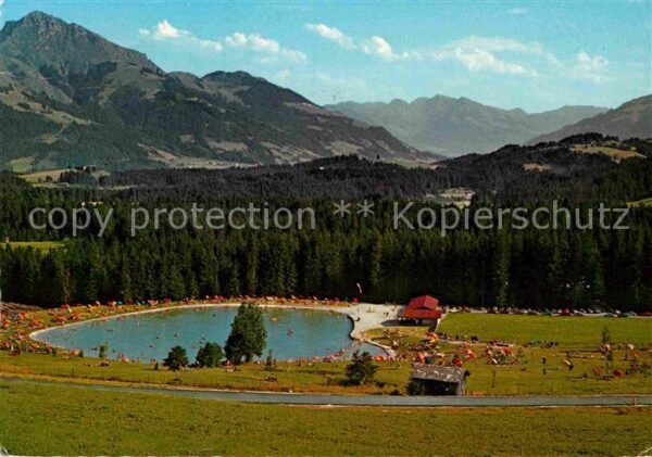 Going Wilden Kaiser Tirol Sommerfrische Badesee gegen Kitzbüheler