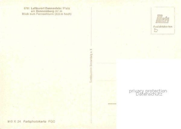 Dannenfels am Donnersberg Blick zum Fernsehturm Fl – Bild 2