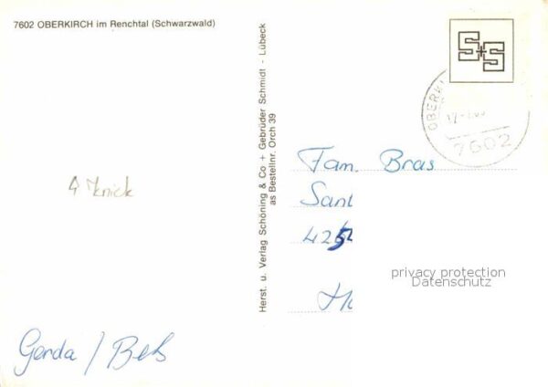 Oberkirch Baden Ansicht vom Waldrand aus Renchtal – Bild 2