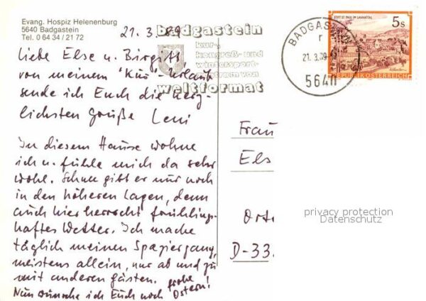 Badgastein Evangelisches Hospiz Helenenburg Winter – Bild 2
