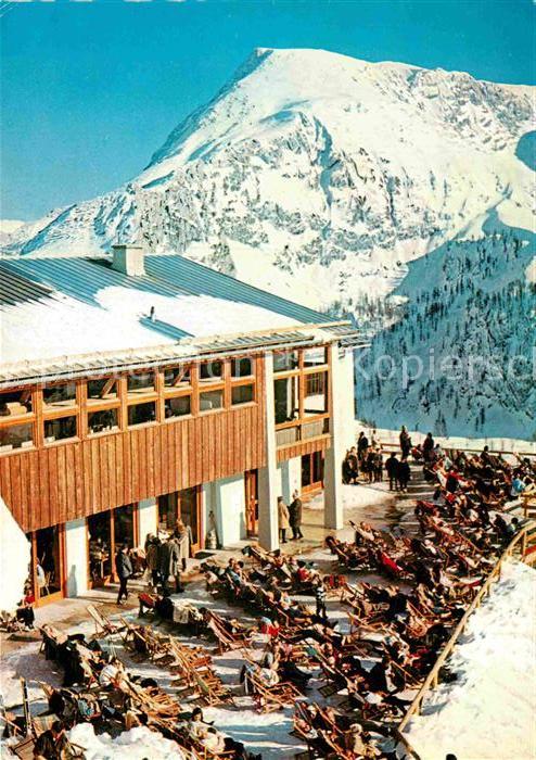 Jenner Berchtesgaden Berggaststätte Sonnenterrasse mit Schne