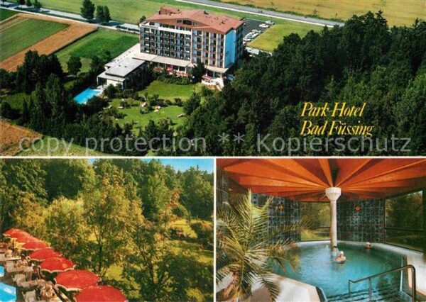 Bad Fuessing Park Hotel Park Hallenbad Fliegeraufnah