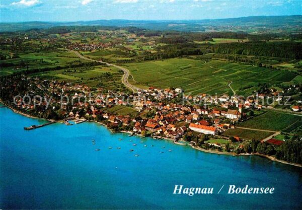 Hagnau Bodensee Weindorf und Ferienort Fliegeraufnahme