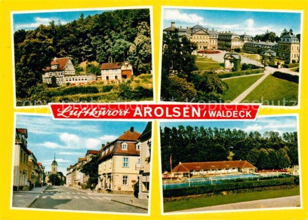 Arolsen Bad Kurhaus Park Hauptstrasse Schwimmbad Lu