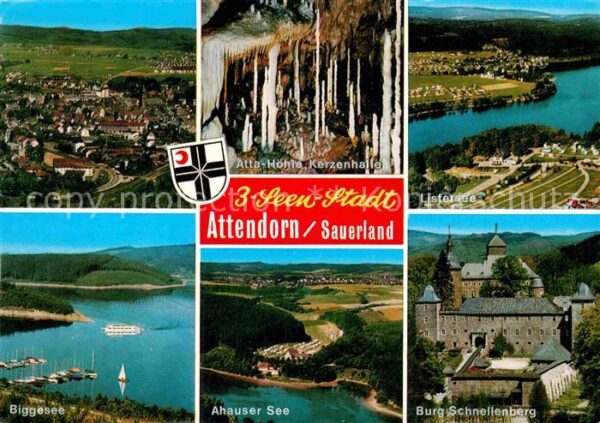 Attendorn Drei Seen Stadt Atta Höhle Kerzenhalle