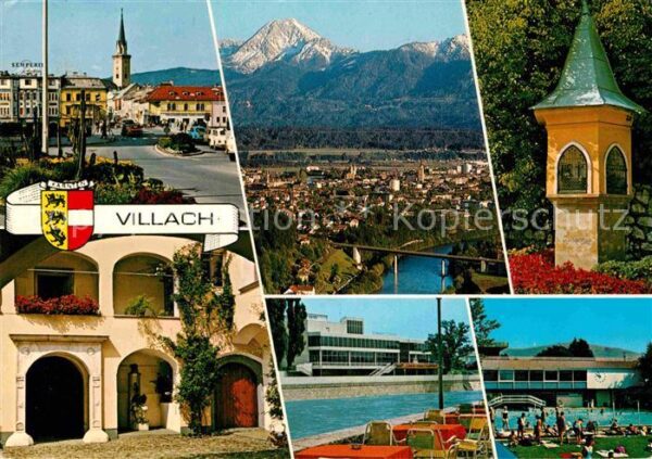 Villach Kaernten Gesamtansicht Kongressstadt Alpenpanora