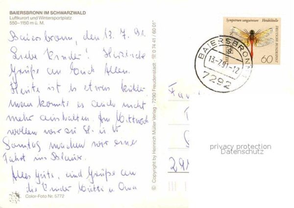 Baiersbronn Schwarzwald Kurhotel Gästehaus Park – Bild 2
