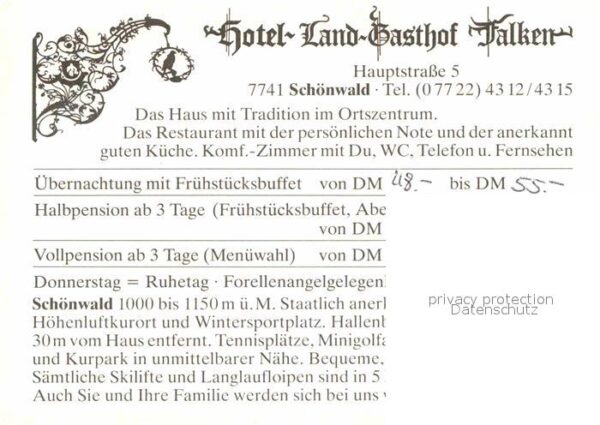 Schoenwald Schwarzwald Hotel Landgasthof Falken Restaurant – Bild 2