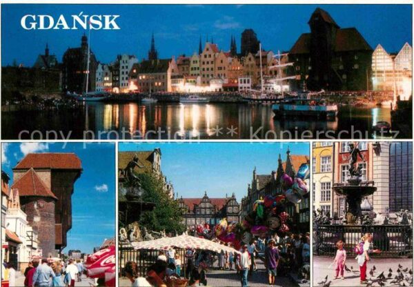 Gdansk Dlugie Pobrzeze Zuraw Dlugi Targ Fontan