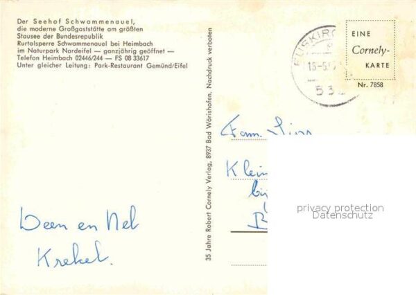 Heimbach Schwammenauel Seehof Schwammenauel Stausee Rurtalsper – Bild 2