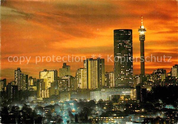 Johannesburg Gauteng Hillbrows Skyline sunset on the Transva