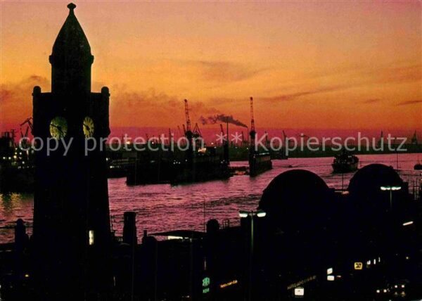 Hamburg Hafen am Abend