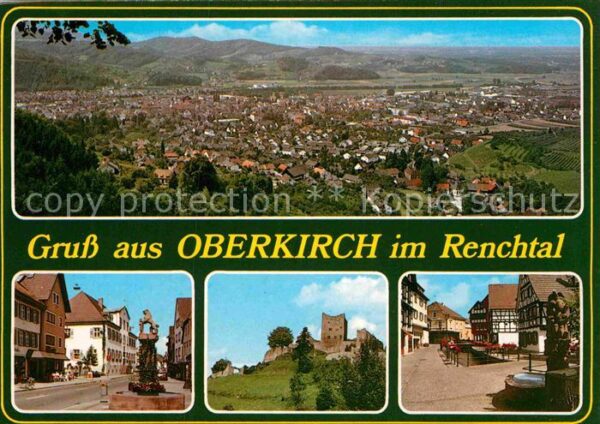 Oberkirch Baden Panorama Renchtal Brunnen Fachwerkhäuse