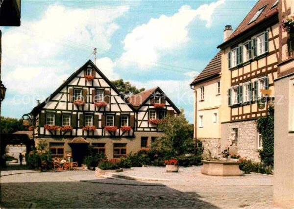Weikersheim Weinmarkt und Bastion Fachwerkhäuser Ro
