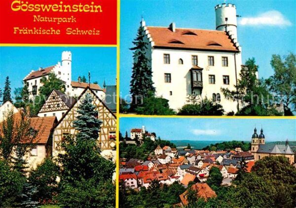 Goessweinstein Ansicht mit Burg und Basilika Naturpark