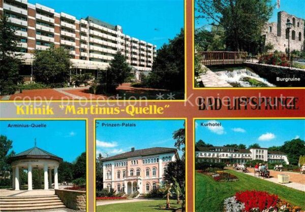 Bad Lippspringe Klinik Martinus Quelle Burgruine Kurhot