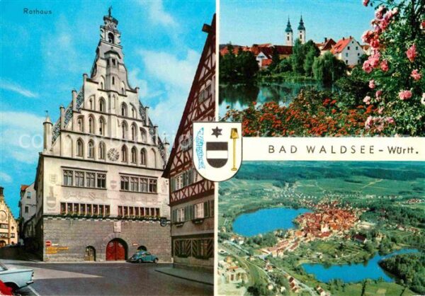 Bad Waldsee Rathaus Stadtsee Kirche Baumblüte Moorh