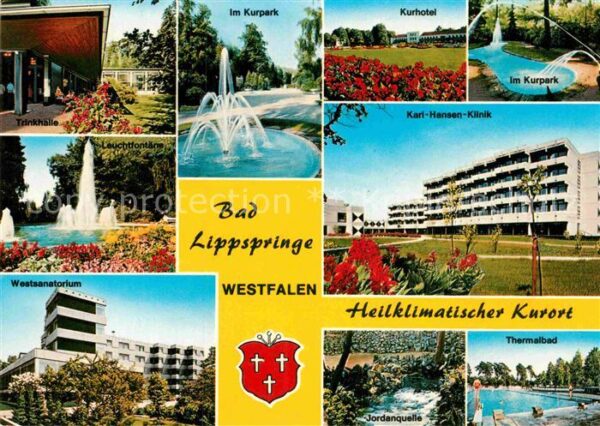 Bad Lippspringe Trinkhalle Kurpark Kurhotel Karl Hansen