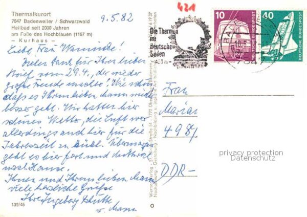 Badenweiler Kurhaus Burgruine Thermalkurort Schwarz – Bild 2
