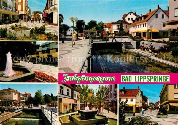 Bad Lippspringe Fussgängerzone Springbrunnen Partie am