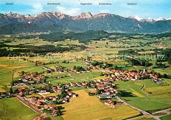 Seeg Gesamtansicht mit Alpenpanorama Flieger