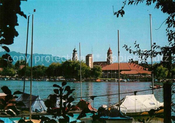 Lindau Bodensee Inselhalle am Kleinen See Seglerhafen