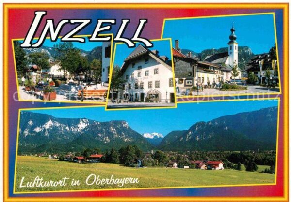 Inzell Ortsansicht mit Kirche Platz Luftkurort