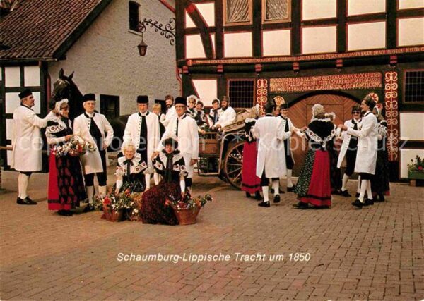 Kalletal Schaumburg Lippische Tracht um 1850 Vol