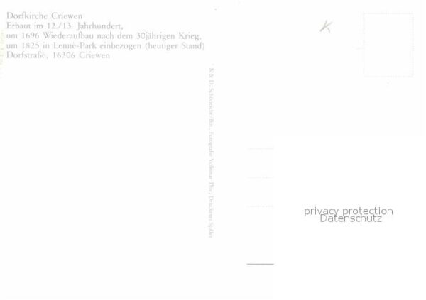 Criewen Dorfkirche erbaut 12./13. Jhdt. – Bild 2