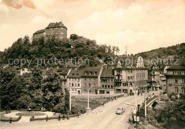 Greiz Thueringen Elsterbrücke Burg