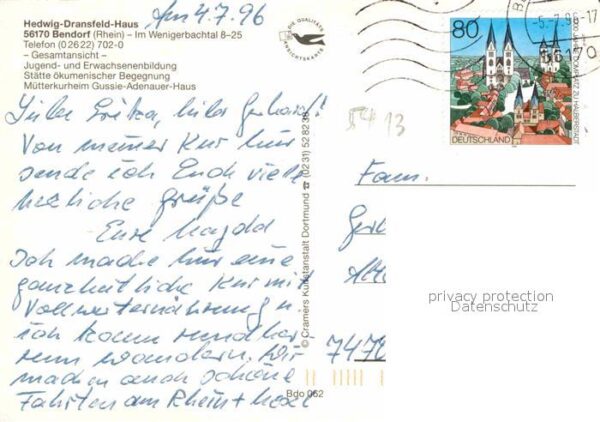 Bendorf Rhein Hedwig Dransfeld Haus Stätte der Begegn – Bild 2