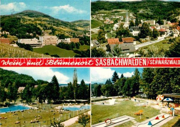Sasbachwalden Panorama Wein und Blumenort im Schwarzw