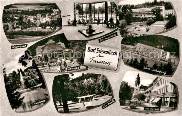 Bad Schwalbach Teilansicht Brunnenhalle Minigolf Kurpa