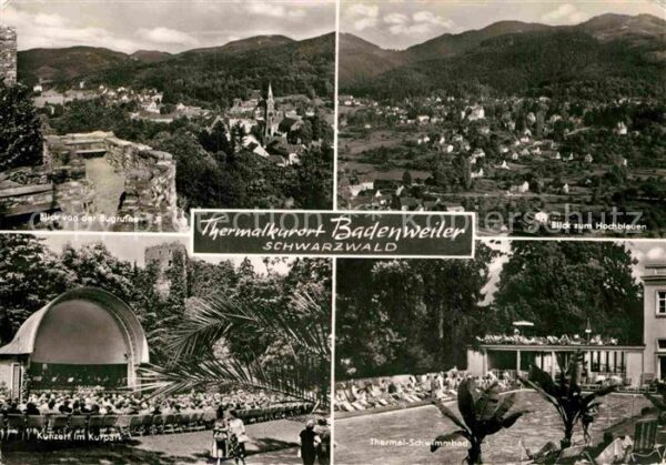 Badenweiler Burgruine Hochblauen Konzert im Kurpark