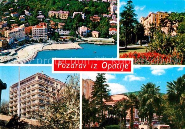 Opatija Abbazia Fliegeraufnahme Teilansichten