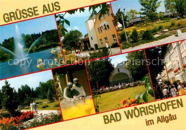 Bad Woerishofen Fontäne Kurhaus Parkanlage Pavillon