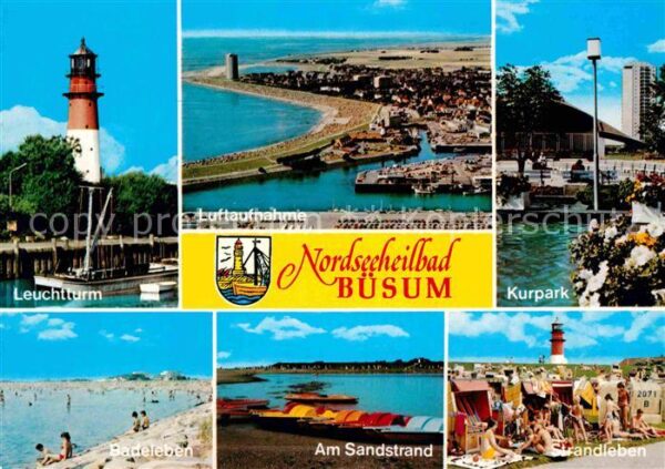 Buesum Nordseebad Leuchtturm Fliegeraufnahme Kurpark Stra