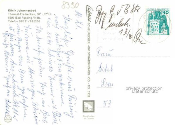 Bad Fuessing Klinik Johannesbad Thermal Freibecken – Bild 2