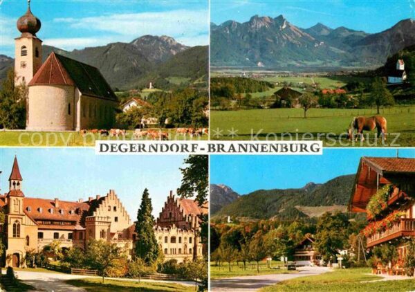 Brannenburg Kirche St Margarethen Panorama Schloss