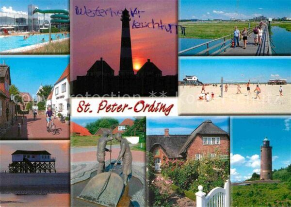 St Peter-Ording Schwimmbad Seebrücke Strand Skulptur Fr