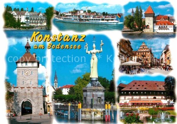 Konstanz Bodensee Fähre Stadttor Hafeneinfahrt Stadtplatz