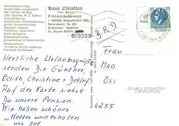 Welschnofen Suedtirol Haus Christian Panorama – Bild 2